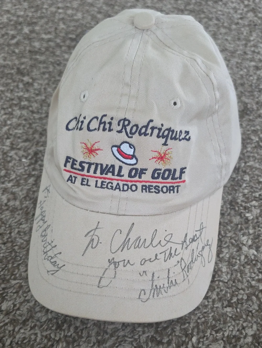 Chi Chi Rodriguez Festival of Golf Beige Baseball Cap